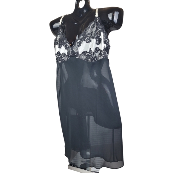 *NWT*Cacique Intmates Sequins and Lace Chemise Babydoll Camisole Plus‎ Size 1X - Picture 2 of 7